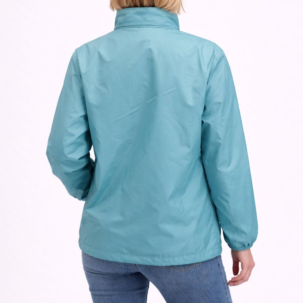 Totes Teal Zip Jacket Medium Removable Hood Lightweight - Picture 2 of 10